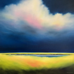 Original art for sale at UGallery.com | Evening Marsh Storm by Nancy Hughes Miller | $960 | oil painting | 30' h x 30' w | photo 1