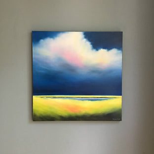 Original art for sale at UGallery.com | Evening Marsh Storm by Nancy Hughes Miller | $960 | oil painting | 30' h x 30' w | photo 2