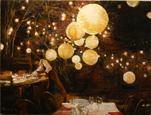 Original art for sale at UGallery.com | Dinner Setup by Onelio Marrero | $1,125 | oil painting | 18' h x 24' w | photo 1
