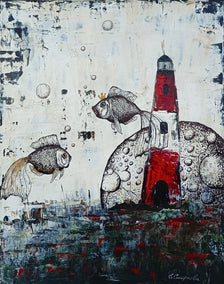 mixed media artwork by Evgenia Smirnova titled Other Worlds