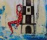 Original art for sale at UGallery.com | The Waiting by Evgenia Smirnova | $1,100 | mixed media artwork | 23.6' h x 11.8' w | thumbnail 4