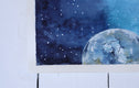 Original art for sale at UGallery.com | Boat in the Sky by Evgenia Smirnova | $600 | watercolor painting | 23' h x 15' w | thumbnail 2