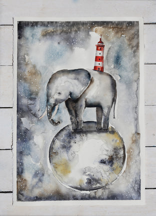 Elephant on the Moon by Evgenia Smirnova |  Context View of Artwork 