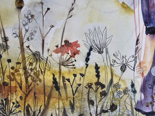 Original art for sale at UGallery.com | In the Flower Field by Evgenia Smirnova | $600 | watercolor painting | 23' h x 15' w | photo 4