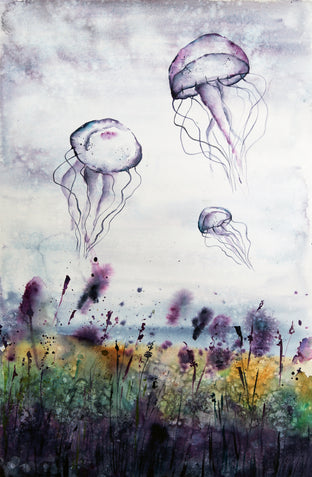 Purple Jellyfishes by Evgenia Smirnova |  Artwork Main Image 
