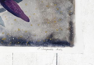 Purple Whale by Evgenia Smirnova |   Closeup View of Artwork 
