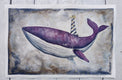 Original art for sale at UGallery.com | Purple Whale by Evgenia Smirnova | $600 | watercolor painting | 15' h x 23' w | thumbnail 3