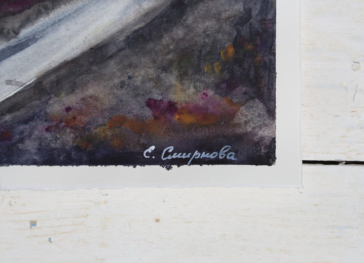 Tuscany Landscape by Evgenia Smirnova |  Side View of Artwork 