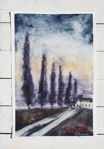 Tuscany Landscape by Evgenia Smirnova |  Context View of Artwork 