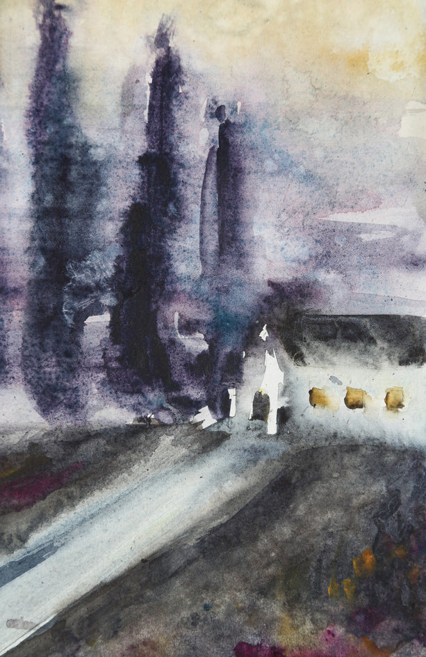 Tuscany Landscape by Evgenia Smirnova |  Closeup View of Artwork 