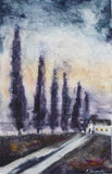 Original art for sale at UGallery.com | Tuscany Landscape by Evgenia Smirnova | $600 | watercolor painting | 23' h x 15' w | thumbnail 1