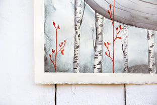 Original art for sale at UGallery.com | Whale in the Birch Woods by Evgenia Smirnova | $600 | watercolor painting | 15' h x 23' w | photo 2