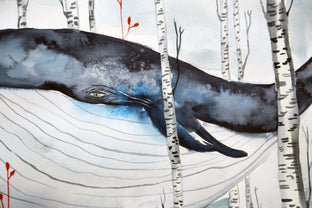 Whale in the Birch Woods by Evgenia Smirnova |   Closeup View of Artwork 