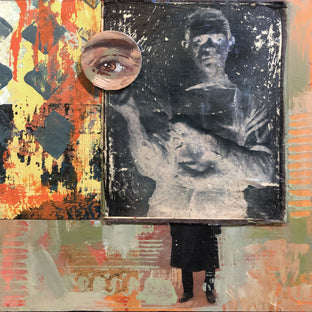 Original art for sale at UGallery.com | Eye See You by Darlene McElroy | $425 | mixed media artwork | 8' h x 8' w | photo 1