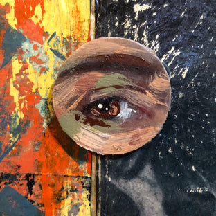 Original art for sale at UGallery.com | Eye See You by Darlene McElroy | $425 | mixed media artwork | 8' h x 8' w | photo 4