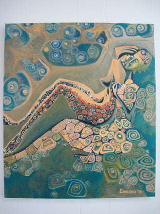 Original art for sale at UGallery.com | Fallen Angel V (Azael) by Diana Elena Chelaru | $1,250 | acrylic painting | 23' h x 20' w | photo 2