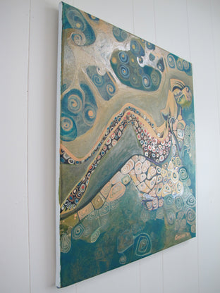Original art for sale at UGallery.com | Fallen Angel V (Azael) by Diana Elena Chelaru | $1,250 | acrylic painting | 23' h x 20' w | photo 3