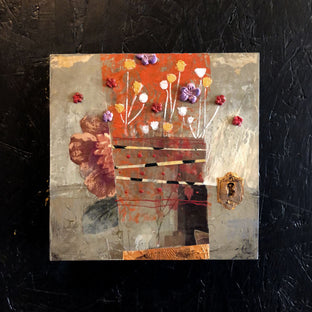 Original art for sale at UGallery.com | Fall Flowers by Darlene McElroy | $375 | mixed media artwork | 8' h x 8' w | photo 3