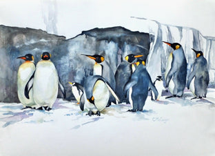 Original art for sale at UGallery.com | Family Gathering by Catherine McCargar | $1,625 | watercolor painting | 20' h x 27.5' w | photo 1