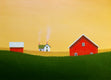 Original art for sale at UGallery.com | Under a Golden Sky by Sharon France | $525 | acrylic painting | 12' h x 12' w | thumbnail 3