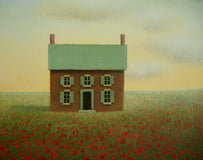 Original art for sale at UGallery.com | Old Farmhouse at Sunrise by Sharon France | $390 | acrylic painting | 9' h x 12' w | thumbnail 2