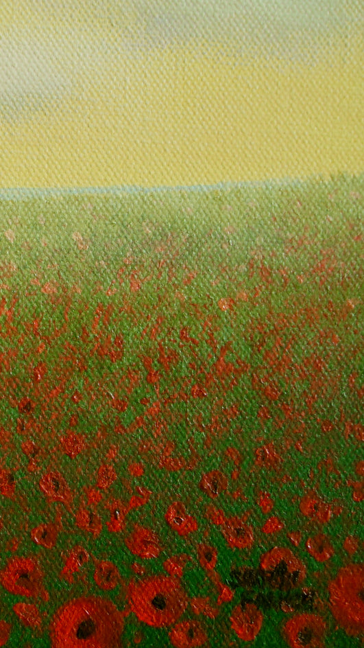 Old Farmhouse at Sunrise by Sharon France |  Closeup View of Artwork 