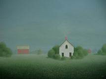 Original art for sale at UGallery.com | On a Misty Morning by Sharon France | $975 | acrylic painting | 18' h x 24' w | thumbnail 1