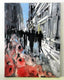 Original art for sale at UGallery.com | Fashion Week by Mary Pratt | $3,200 | oil painting | 48' h x 36' w | thumbnail 2
