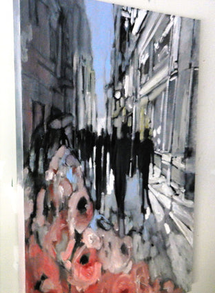 Original art for sale at UGallery.com | Fashion Week by Mary Pratt | $3,200 | oil painting | 48' h x 36' w | photo 1