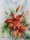 Original art for sale at UGallery.com | Happy Lilies by Fatemeh Kian | $525 | watercolor painting | 15' h x 11' w | thumbnail 1