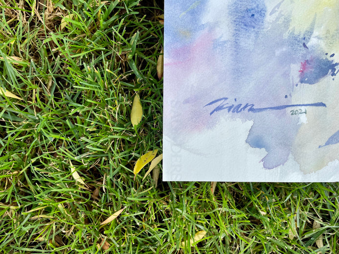 Happy Sunflowers by Fatemeh Kian |  Side View of Artwork 