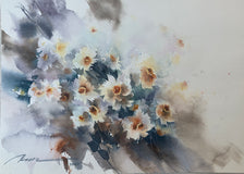 Original art for sale at UGallery.com | Stronger Together by Fatemeh Kian | $525 | watercolor painting | 10.5' h x 14.4' w | thumbnail 1