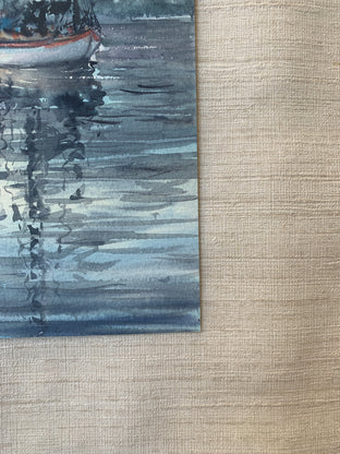 The Settled Boats by Fatemeh Kian |  Side View of Artwork 
