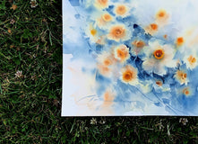 Original art for sale at UGallery.com | The White Dream by Fatemeh Kian | $525 | watercolor painting | 10.5' h x 14.5' w | thumbnail 2