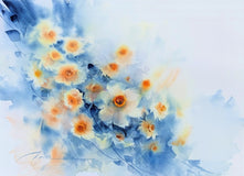 Original art for sale at UGallery.com | The White Dream by Fatemeh Kian | $525 | watercolor painting | 10.5' h x 14.5' w | thumbnail 1