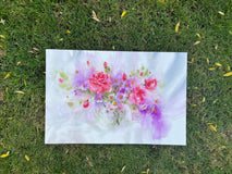 Original art for sale at UGallery.com | Violet Balance by Fatemeh Kian | $800 | watercolor painting | 14.5' h x 21.5' w | thumbnail 3