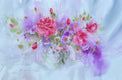 Original art for sale at UGallery.com | Violet Balance by Fatemeh Kian | $800 | watercolor painting | 14.5' h x 21.5' w | thumbnail 1