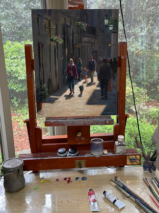 Original art for sale at UGallery.com | Buddy by Faye Vander Veer | $2,600 | oil painting | 20' h x 16' w | photo 3