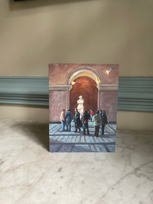 Original art for sale at UGallery.com | Contemplating Venus by Faye Vander Veer | $550 | oil painting | 8' h x 6' w | photo 3