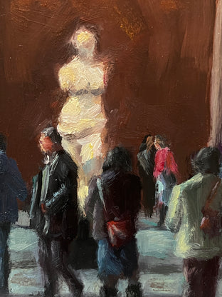 Original art for sale at UGallery.com | Contemplating Venus by Faye Vander Veer | $550 | oil painting | 8' h x 6' w | photo 4