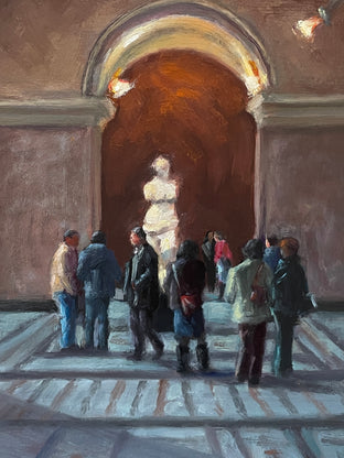 Original art for sale at UGallery.com | Contemplating Venus by Faye Vander Veer | $550 | oil painting | 8' h x 6' w | photo 1
