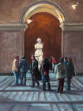 Original art for sale at UGallery.com | Contemplating Venus by Faye Vander Veer | $550 | oil painting | 8' h x 6' w | thumbnail 1