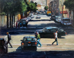 Original art for sale at UGallery.com | Crosswalk by Faye Vander Veer | $1,900 | oil painting | 16' h x 20' w | photo 1