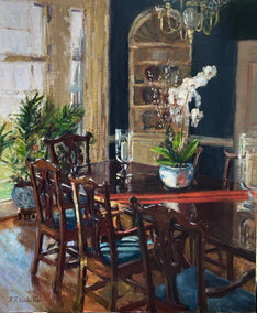 oil painting by Faye Vander Veer titled Early Sunday Morning