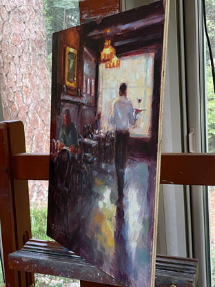 Original art for sale at UGallery.com | It's Five O'clock Somewhere by Faye Vander Veer | $1,675 | oil painting | 16' h x 12' w | photo 2