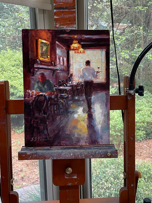 Original art for sale at UGallery.com | It's Five O'clock Somewhere by Faye Vander Veer | $1,675 | oil painting | 16' h x 12' w | photo 3