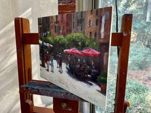 Original art for sale at UGallery.com | Summer in Vernazza by Faye Vander Veer | $1,575 | oil painting | 11' h x 14' w | photo 2