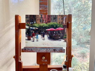 Original art for sale at UGallery.com | Summer in Vernazza by Faye Vander Veer | $1,575 | oil painting | 11' h x 14' w | photo 3
