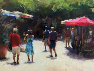 Original art for sale at UGallery.com | Summer in Vernazza by Faye Vander Veer | $1,575 | oil painting | 11' h x 14' w | photo 4