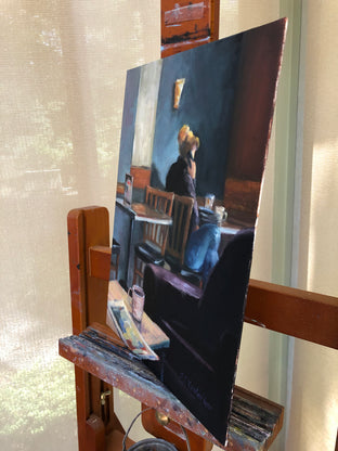 Original art for sale at UGallery.com | The Phone Call by Faye Vander Veer | $1,275 | oil painting | 16' h x 12' w | photo 2